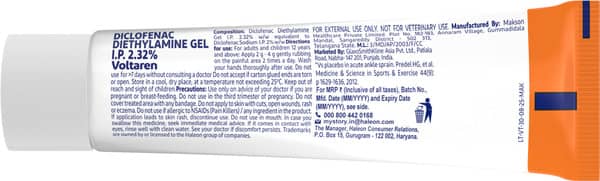 Voltaren 2.32% Tube Of 30gm Gel