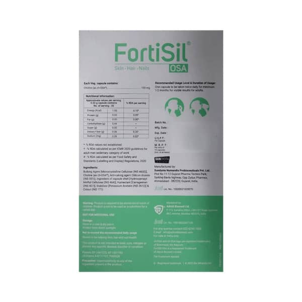 Fortisil Osa Strip Of 10 Capsules