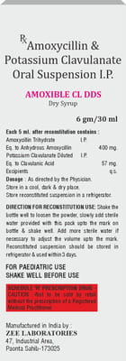 Amoxible Cl Dds Bottle Of 30ml Dry Syrup