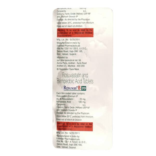 Rosuvas B 20mg Strip Of 10 Tablets
