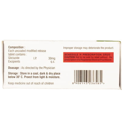 Gliclize Mr 30mg Strip Of 10 Tablets