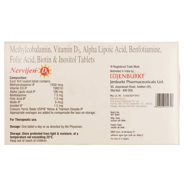 Nervijen D3 Strip Of 15 Tablets