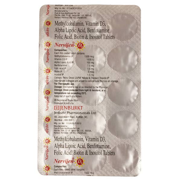 Nervijen D3 Strip Of 15 Tablets