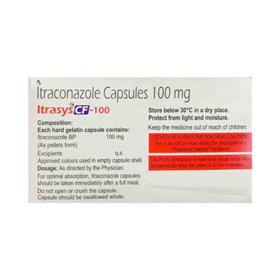 Itrasys Cf 100mg Strip Of 4 Tablets
