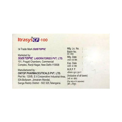 Itrasys Cf 100mg Strip Of 4 Tablets