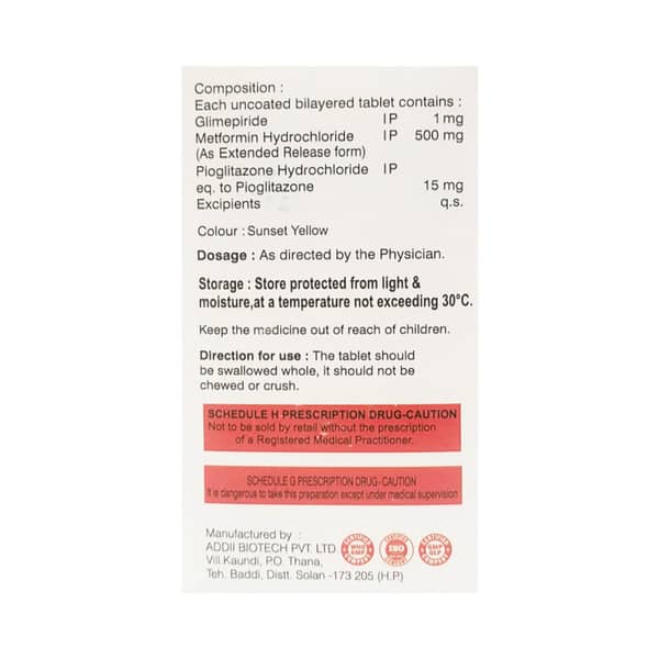 Triglim 1mg Strip Of 10 Tablets