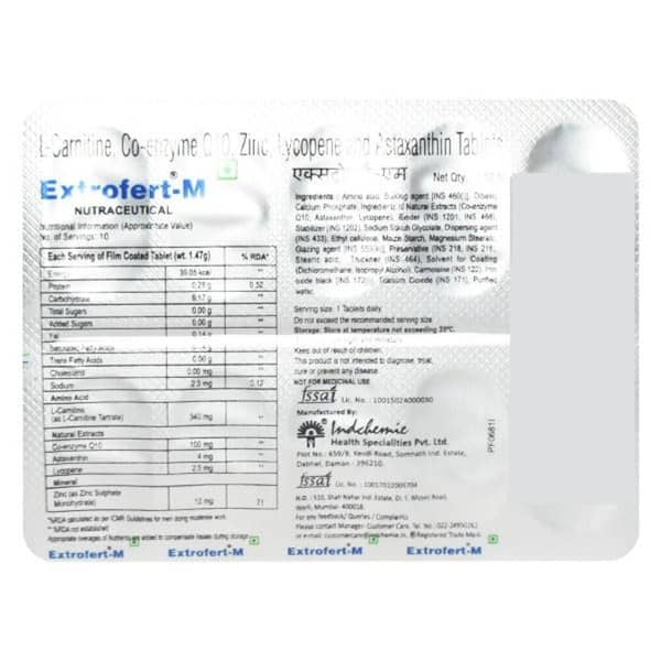 Extrofert M Strip Of 10 Tablets