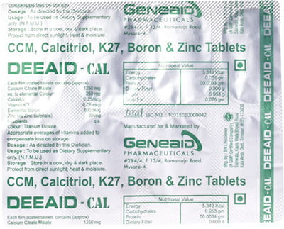 Deeaid Cal Strip Of 10 Tablets