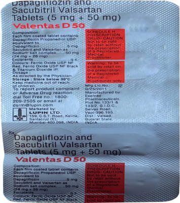 Valentas D 50mg Strip Of 10 Tablets