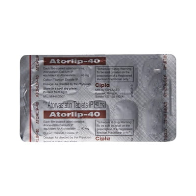 Atorlip 40 Strip Of 15 Tablets