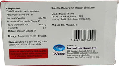 Evoxil Cv 625mg Strip Of 10 Tablets