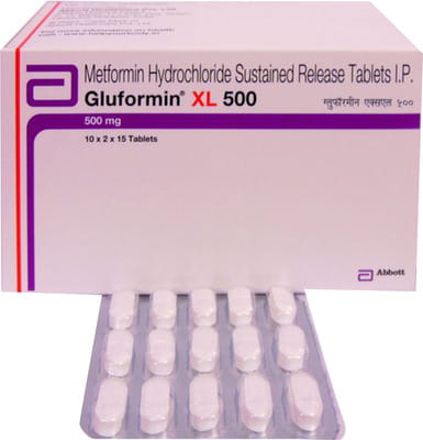Gluformin Xl New 500mg Strip Of 15 Tablets