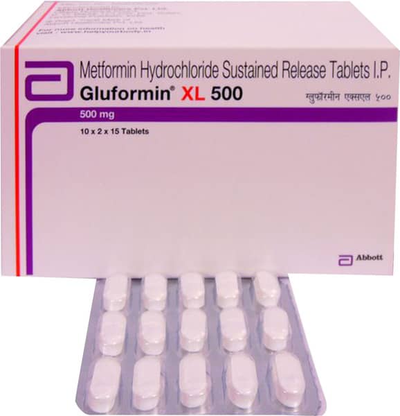 Gluformin Xl New 500mg Strip Of 15 Tablets