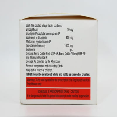 Istamet Empa 10/100/1000mg Strip Of 10 Tablets