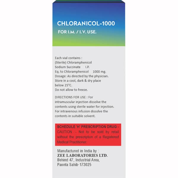 Chloranicol 1000mg Dry Vial Of 1 Powder For Injection