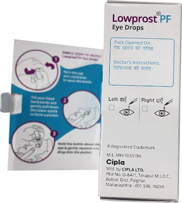 New Lowprost Pf Bottle Of 5ml Eye Drops