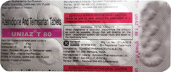 Uniaz T 80mg Strip Of 10 Tablets