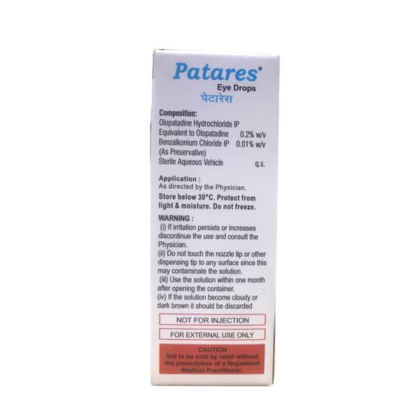 Patares Bottle Of 5Ml Eye Drops