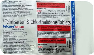 Telcure Ch 40mg Strip Of 15 Tablets