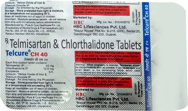 Telcure Ch 40Mg Strip Of 15 Tablets