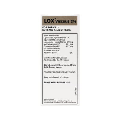 Lox Viscous 2% Bottle Of 100ml Solution