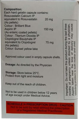 Rosutor Gold 20/150mg Strip Of 15 Capsules