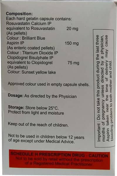 Rosutor Gold 20/150mg Strip Of 15 Capsules
