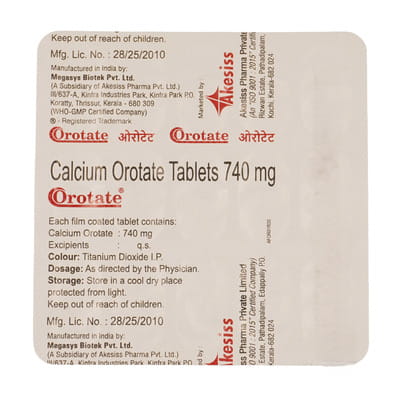 Orotate 740mg Strip Of 15 Tablets