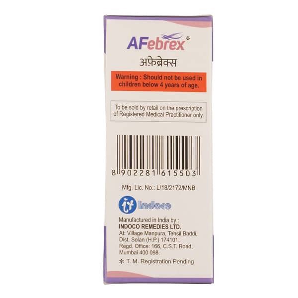 Afebrex Bottle Of 60ml Syrup