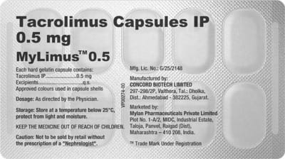 Mylimus 0.5mg Strip Of 10 Capsules