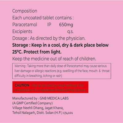 Acn 650mg Strip Of 10 Tablets