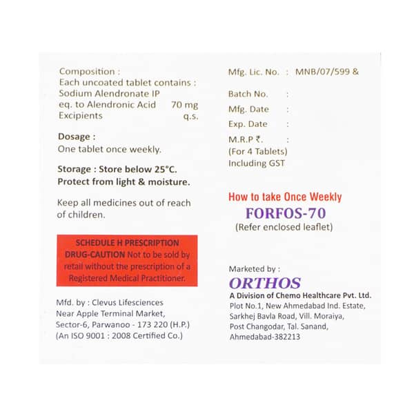 Forfos 70mg Strip Of 4 Tablets