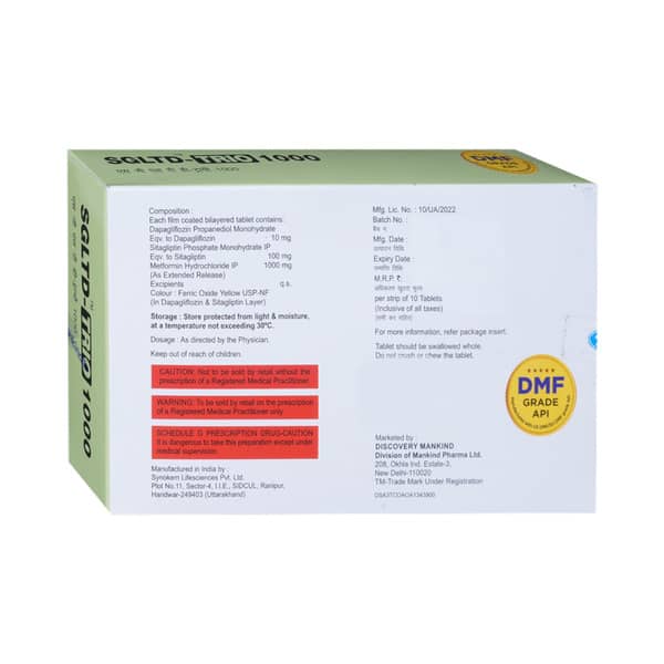 Sgltd Trio 1000mg Strip Of 10 Tablets