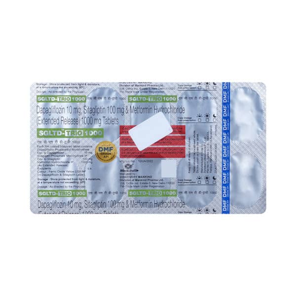Sgltd Trio 1000mg Strip Of 10 Tablets