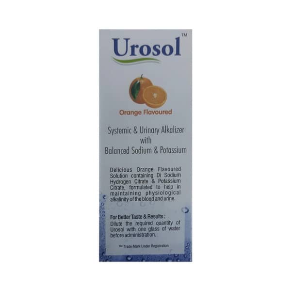 Urosol Orange Flavour Sugar Free Bottle Of 100ml Solution