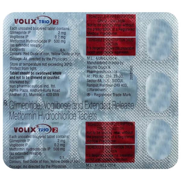 Volix Trio 2mg Strip Of 15 Tablets