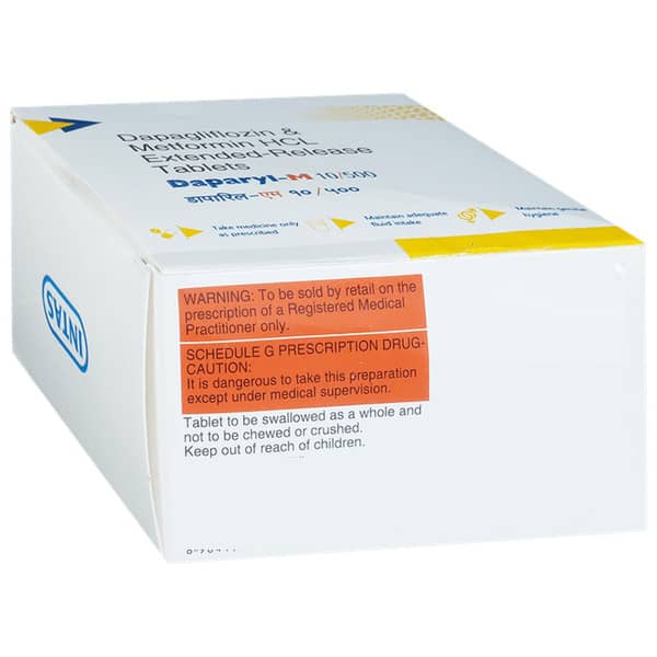 Daparyl M 10/500mg Strip Of 10 Tablets