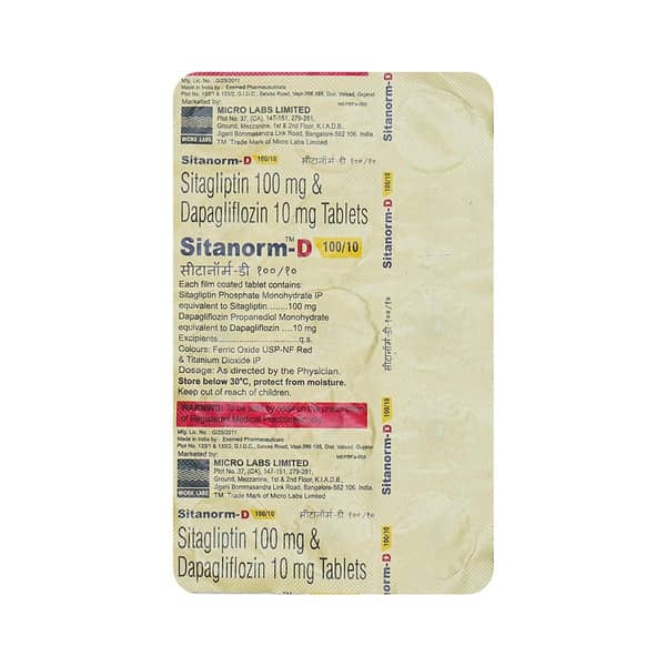 Sitanorm D 100/10mg Strip Of 15 Tablets