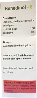 Benedinol 8mg Strip Of 10 Tablets