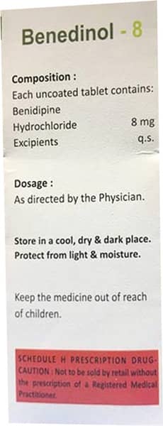 Benedinol 8mg Strip Of 10 Tablets