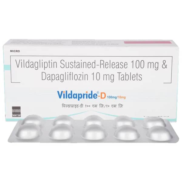 Vildapride D 100/10mg Strip Of 10 Tablets