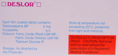 Deslor 5mg Strip Of 15 Tablets