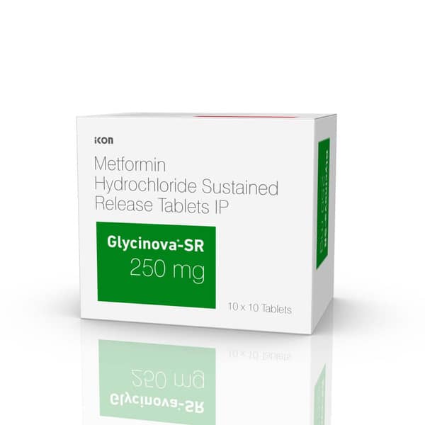 Glycinova Sr 250mg Strip Of 10 Tablets