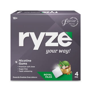 Ryze 4Mg Royal Paan Flavour Sugar Free Strip Of 9 Chewing Gum
