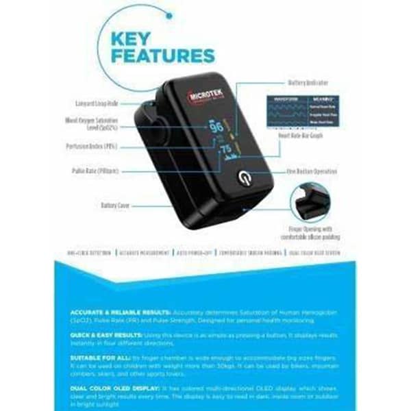 Microtek Ox 06 Finger Tip Pulse Oximeter 1 Number
