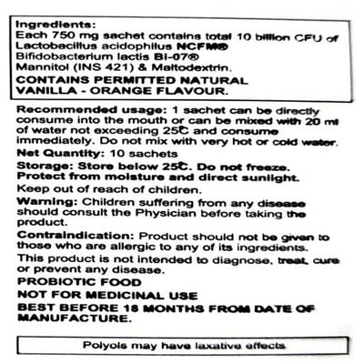 Respistrong 750mg Vanilla Orange Flavour Sachet Of 0.75gm Powder