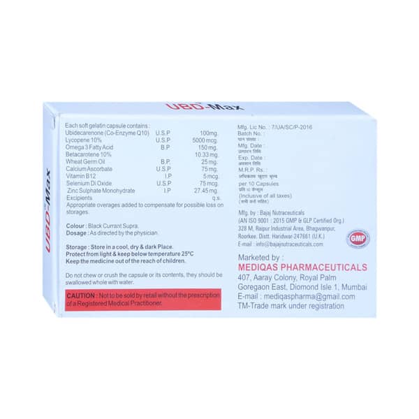 Ubd Max Strip Of 10 Capsules