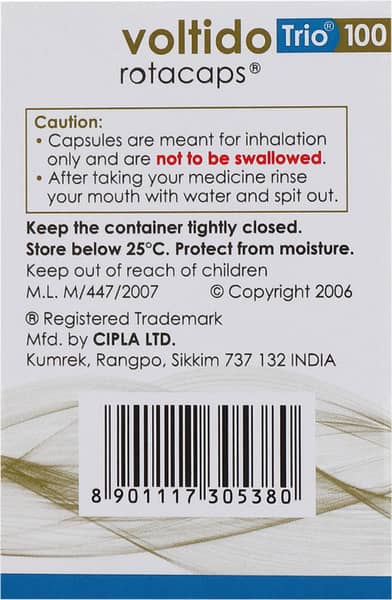 Voltido Trio 100mcg Bottle Of 30 Rotacaps