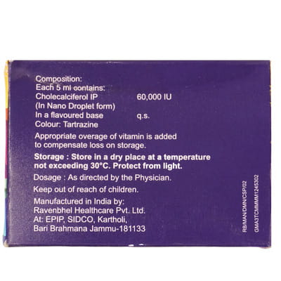 D3 Must Nano Pineapple Flavour Sugar Free Bottle Of 5ml Oral Solution