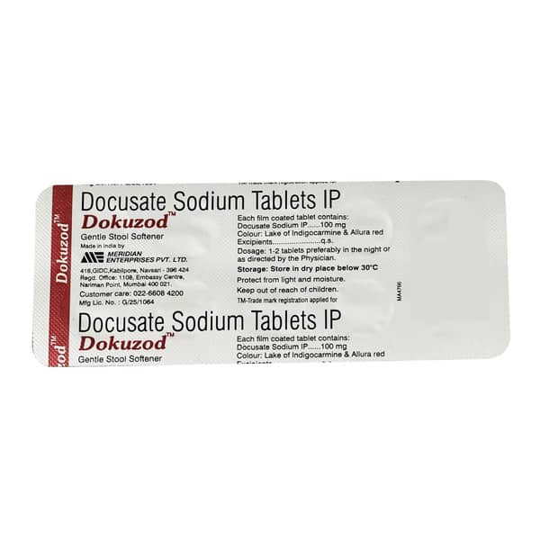 Dokuzod 100Mg Strip Of 10 Tablets